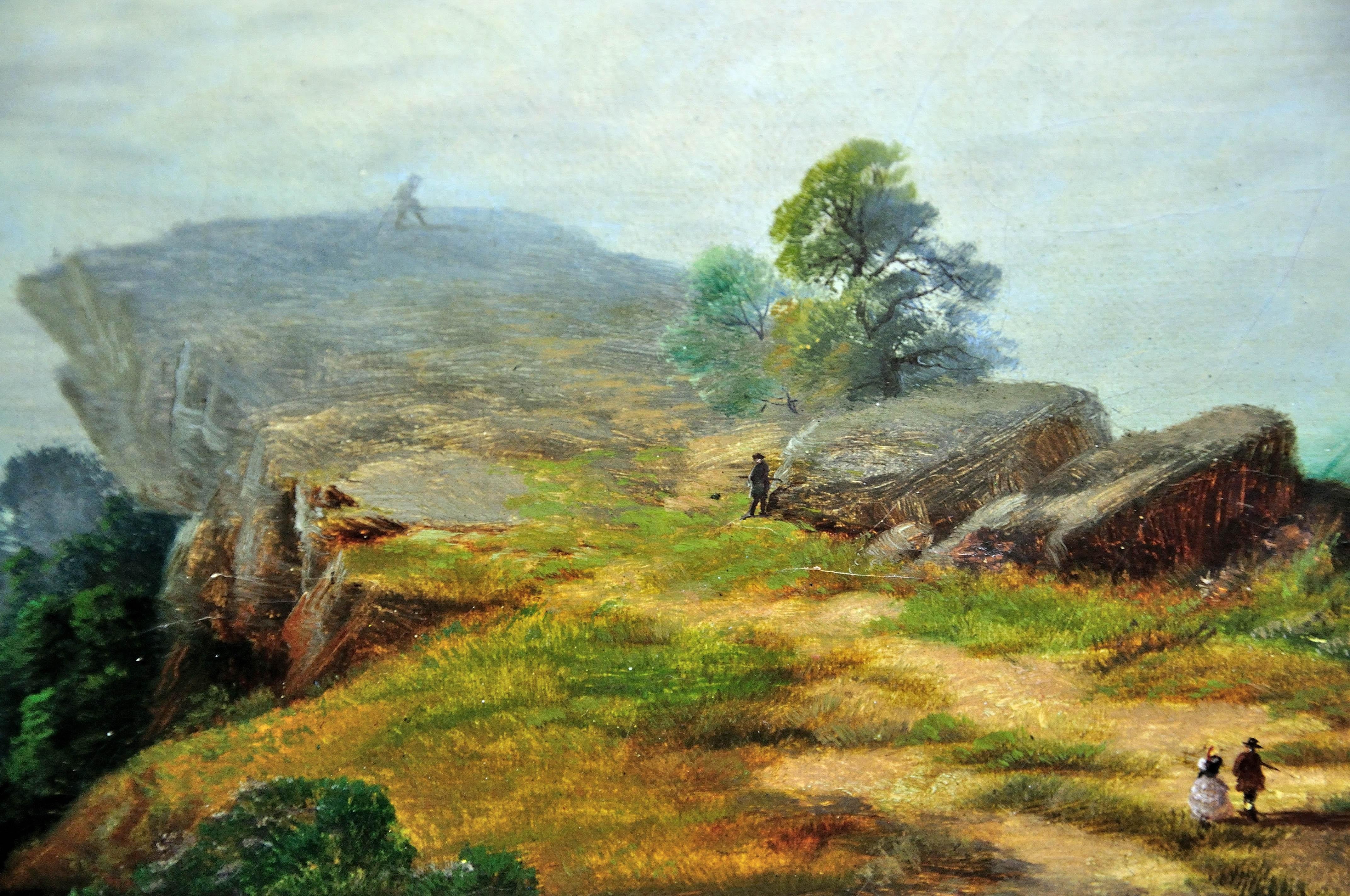 Großes Panoramik-Ölgemälde der Niagarafälle 1870er Jahre, New York State And Ontario im Angebot 6