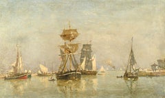 Voilier en rade d'Honfleur