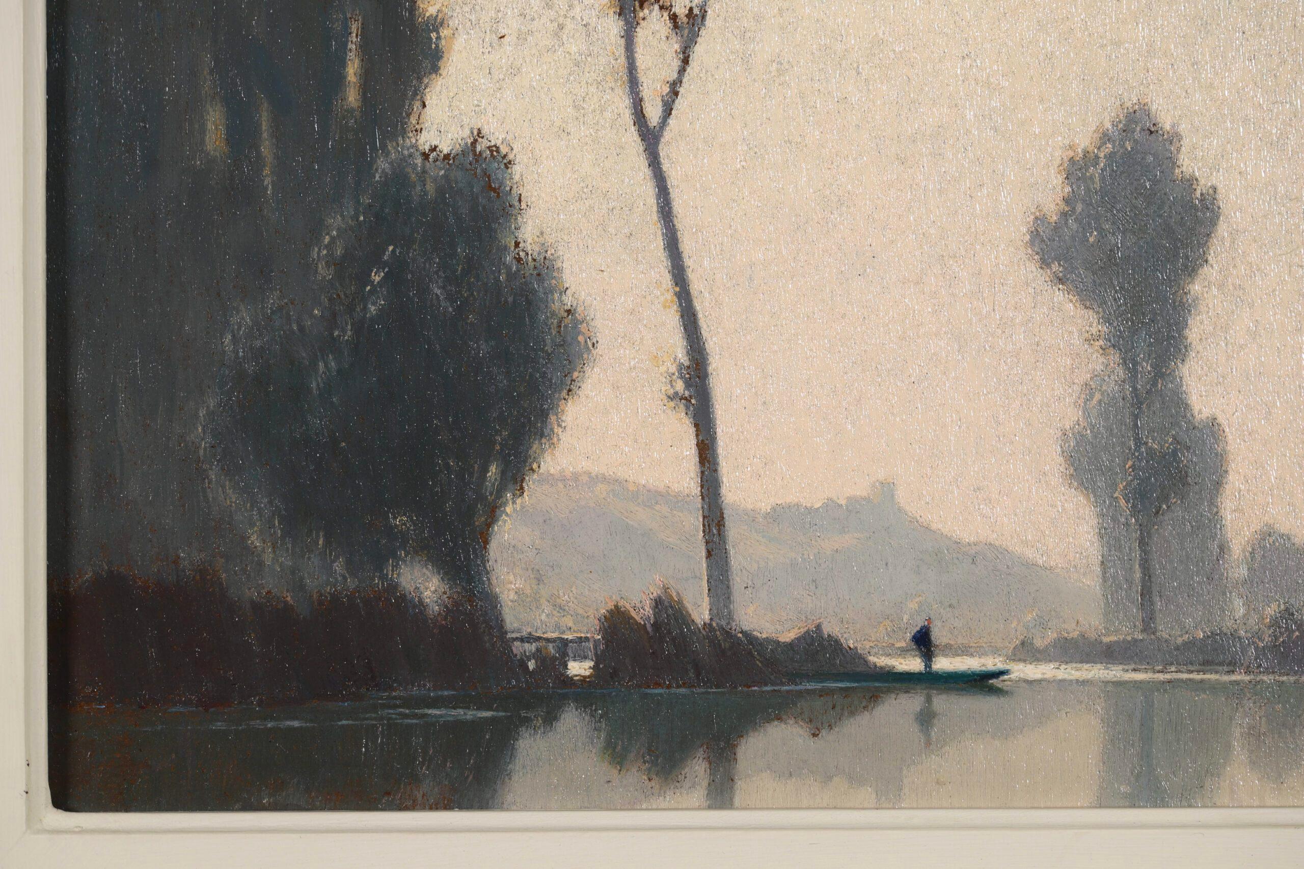 Buee Matinale - Impressionistische Flusslandschaft, Ölgemälde von Alexandre Jacob im Angebot 1