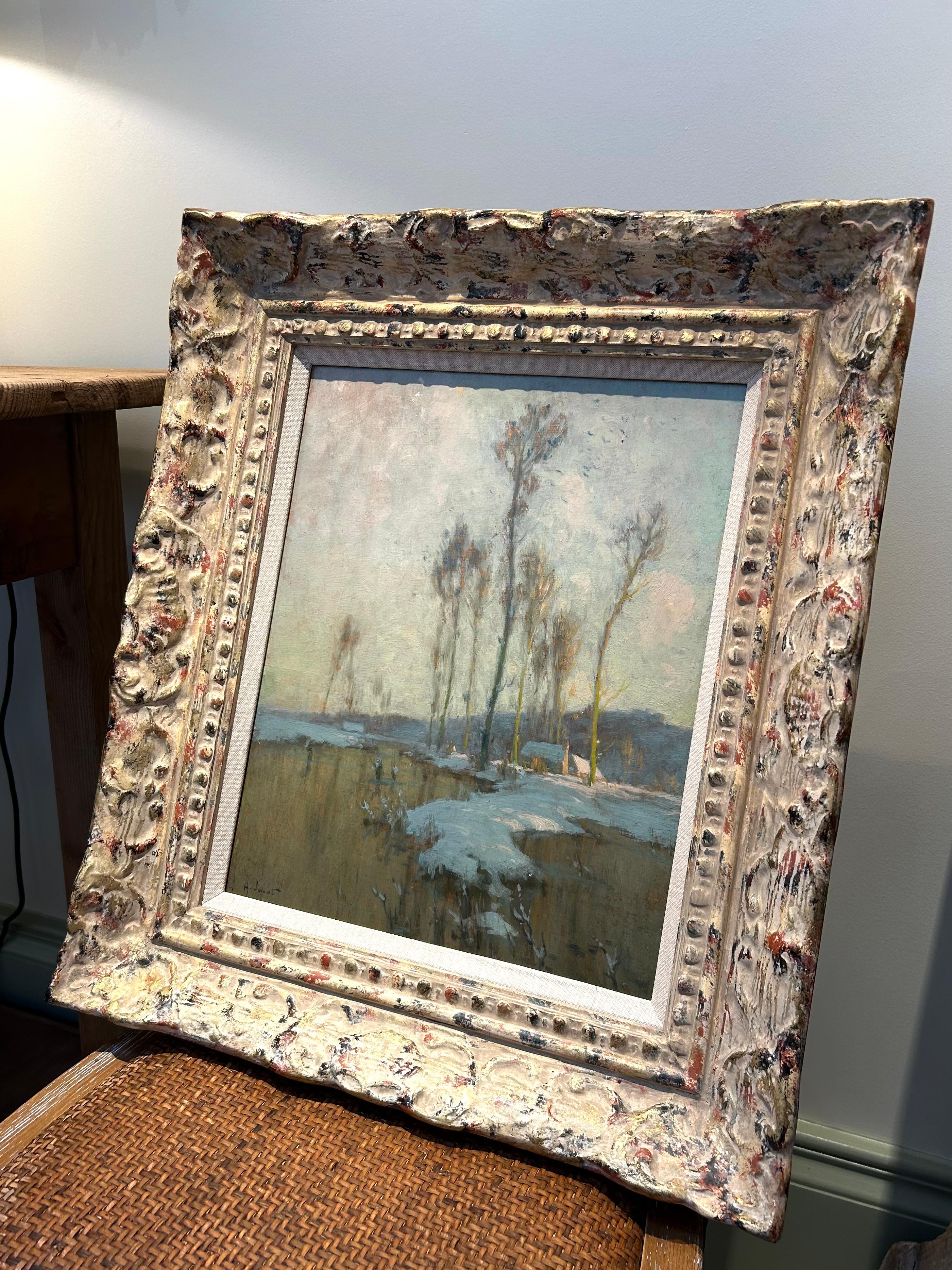 Alexandre Louis Jacob, Étang sous la Neige, Escena del río nevado en venta 1