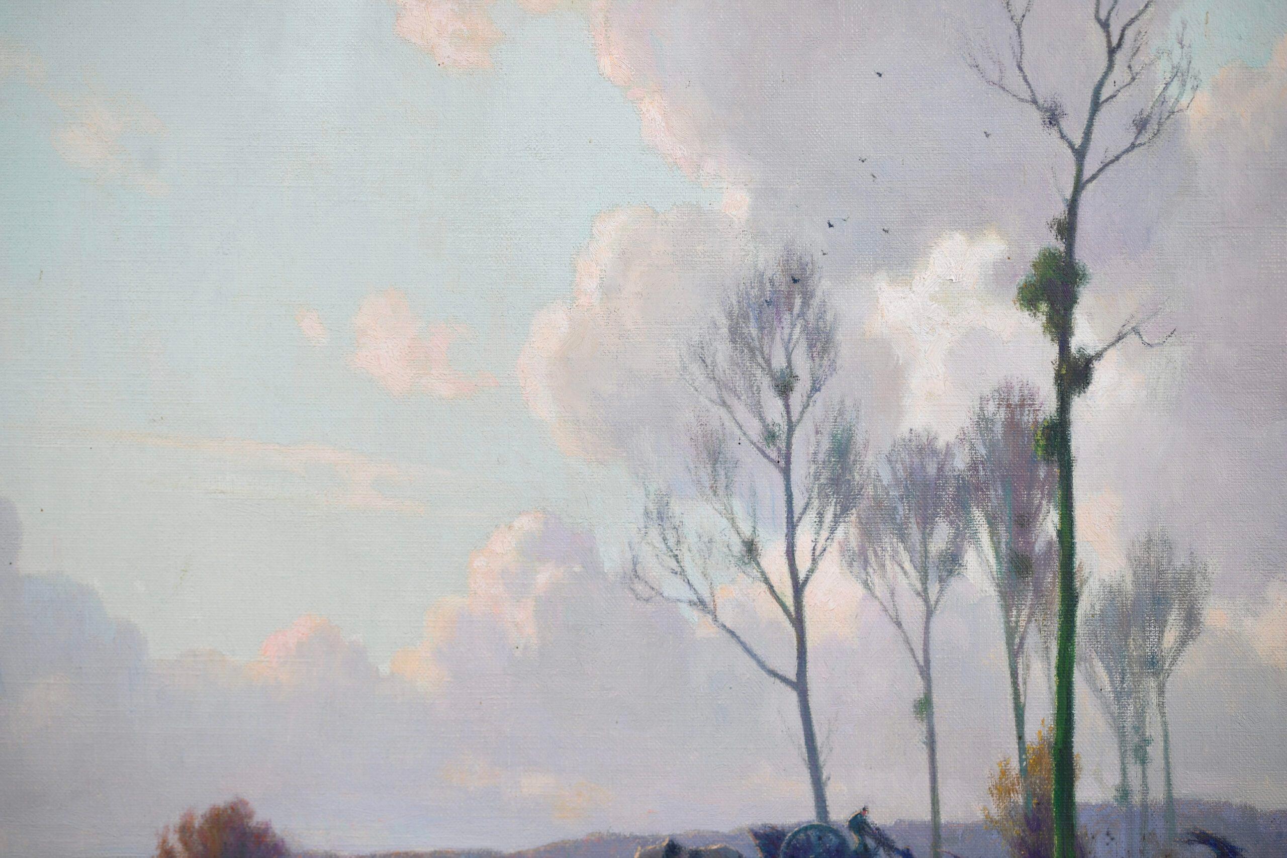 Marecages en Seine et Marne - Impressionist Riverscape Oil by Alexandre Jacob For Sale 6