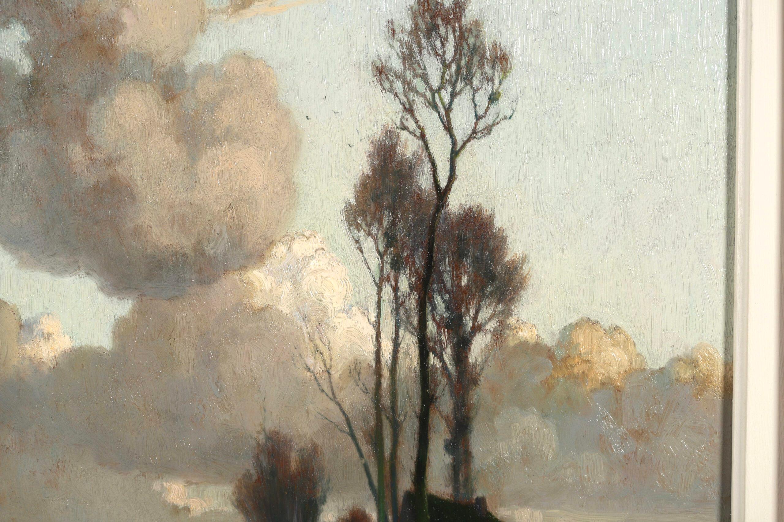 Paysage de marais - Impressionist Riverscape Oil Painting by Alexandre Jacob For Sale 2