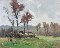 Sous-bois en Automne, Pintura de paisaje otoñal