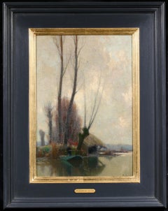Vieux lavoir sur La Grand Morin - Impressionist Riverscape Oil - Alexandre Jacob