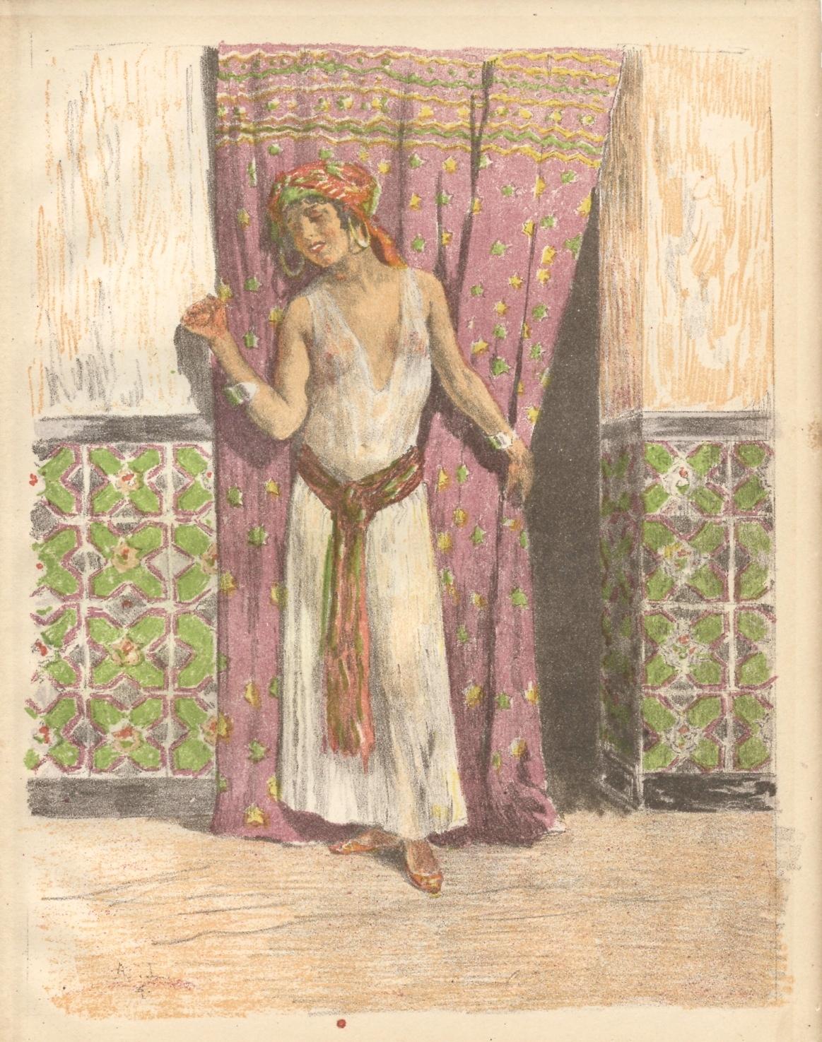 Lithographie „La Femme de Fez“ – Print von Alexandre Lunois