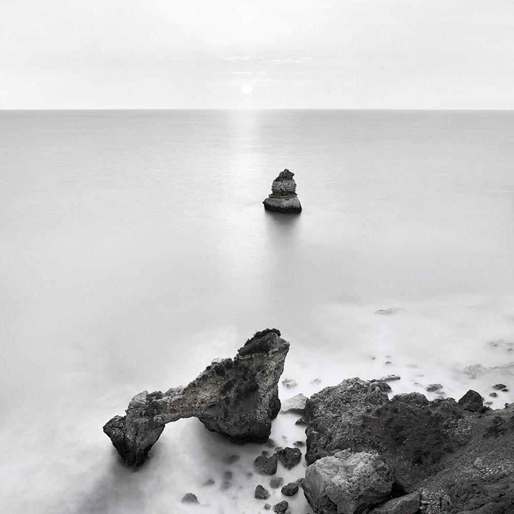 Algarve Landscape I, Portugal, Lost in Abstraction (B&W Photography) - Gray Landscape Photograph by Alexandre Manuel