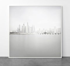 Impresión con pigmentos de archivo de Dubai Marina, paisaje contemporáneo, enmarcada