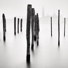 Venice Fog II, Italy (Black and White Landscape Photography)