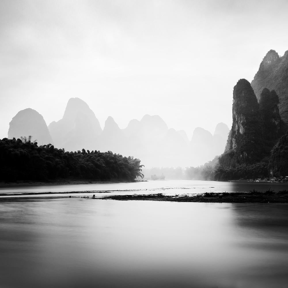 Yangshuo II, China, Lost in Abstraction (B&W Photography) - Gray Landscape Photograph by Alexandre Manuel