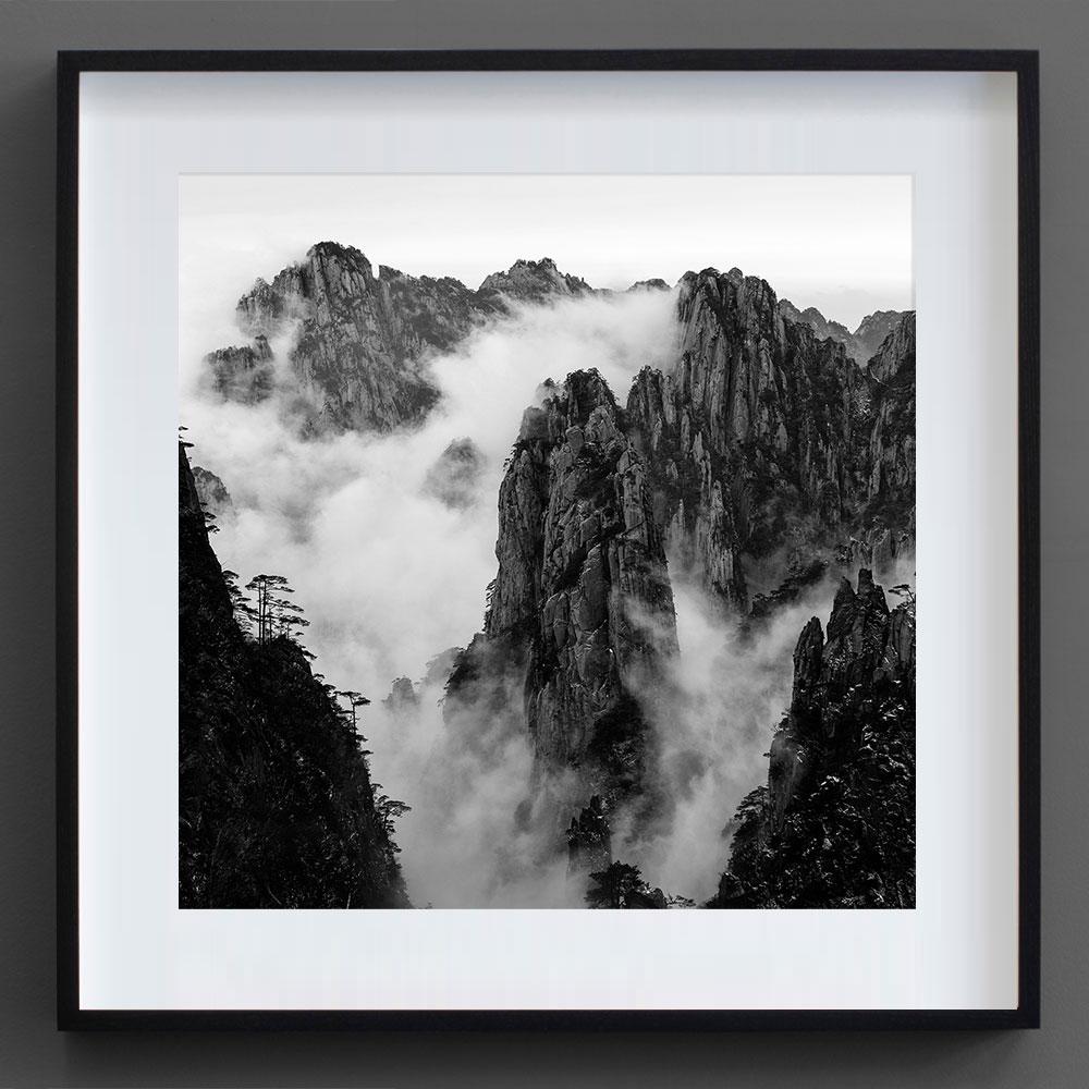 Zhangjiajie 2, Chine, Lost in Abstraction (Photographie N&B)