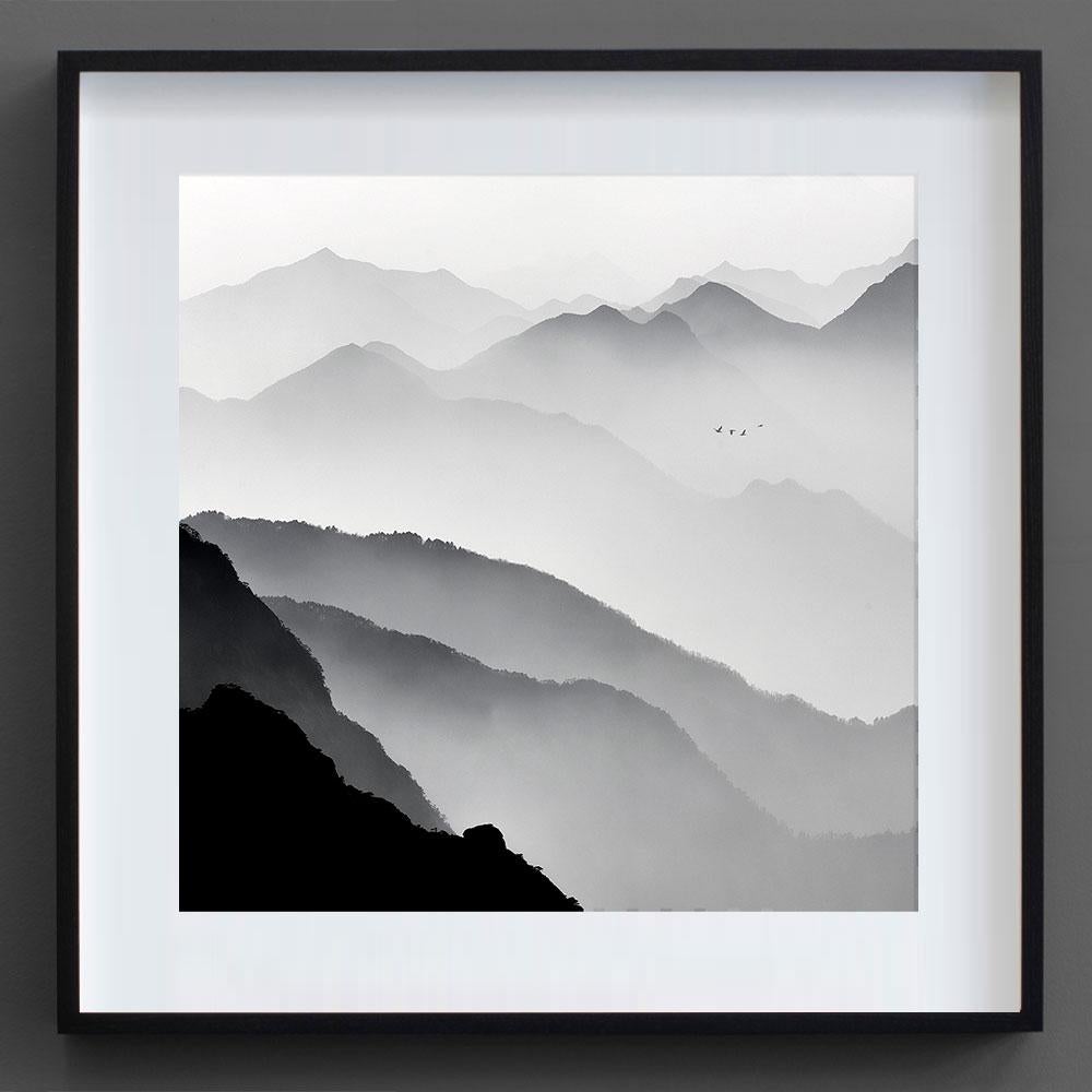 Black and White Photograph Alexandre Manuel - Zhangjiajie 5, Chine, Lost in Abstraction (Photographie N&B)