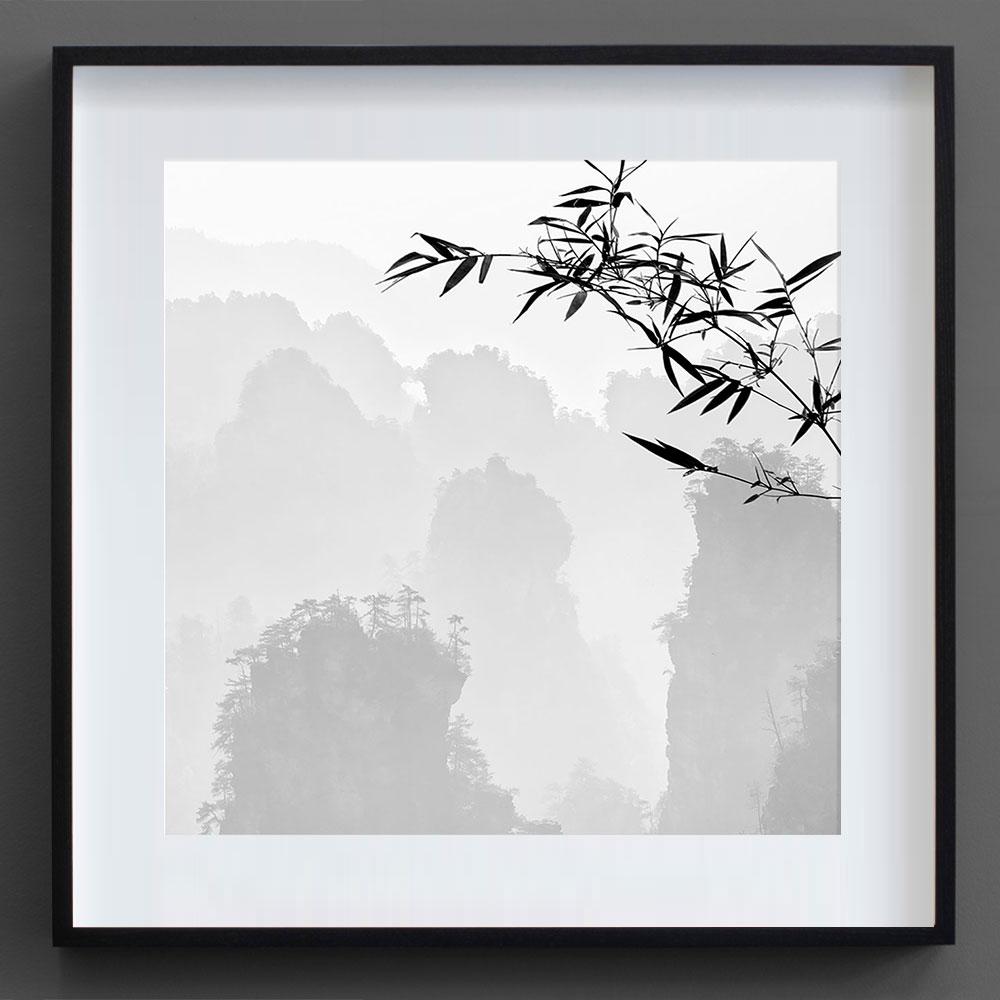 Zhangjiajie 8, Chine, Lost in Abstraction (Photographie N&B)