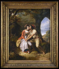 French 19th Century painting of Don Juan et Haïdée, from Lord Byron's poem