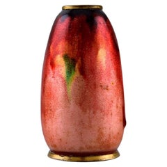 Alexandre Marty for Limoges, France, Art Nouveau Bronze Vase, circa 1910