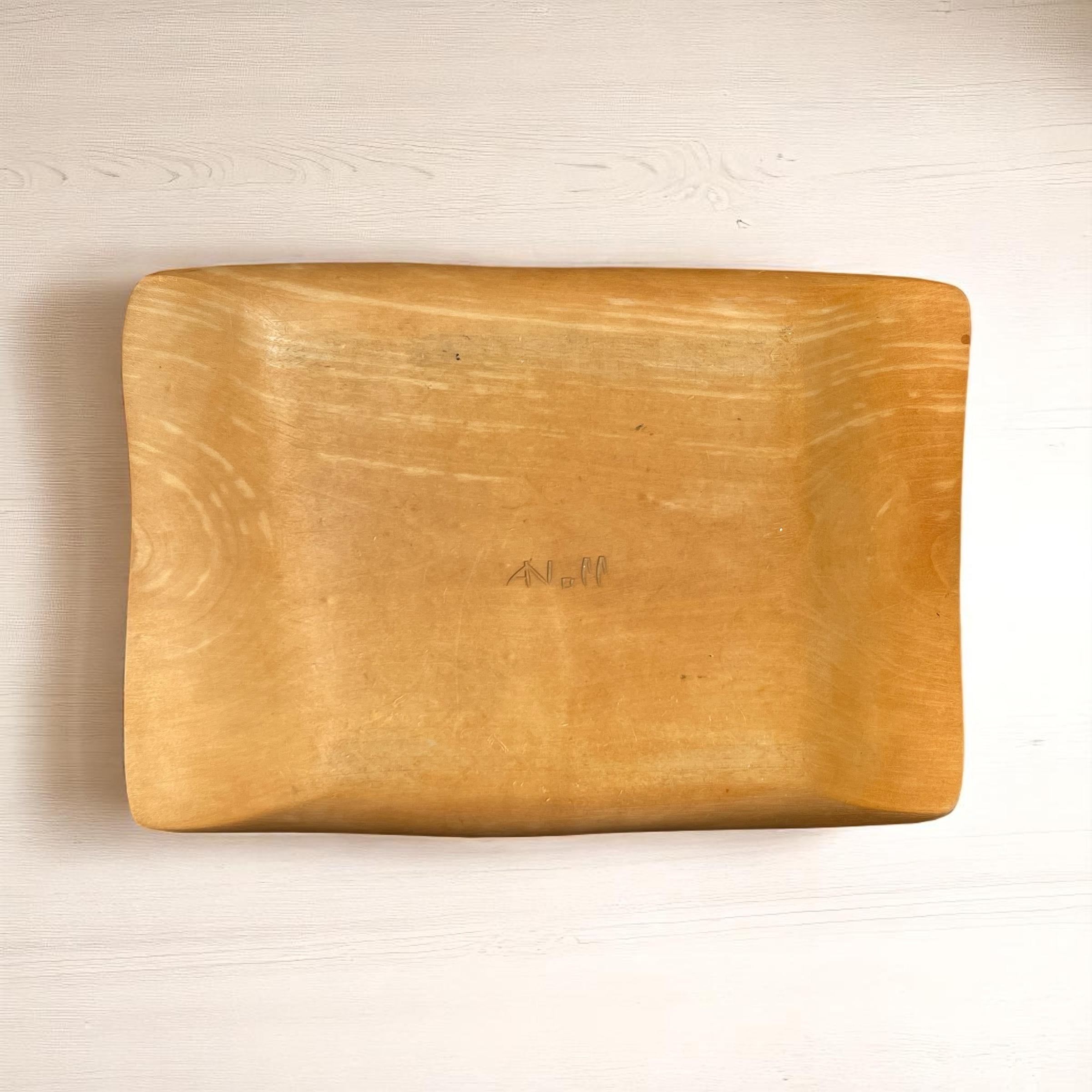 Mid-Century Modern ALEXANDRE NOLL (1890-1970) - Plateau en bois de sycomore 1960 For Sale