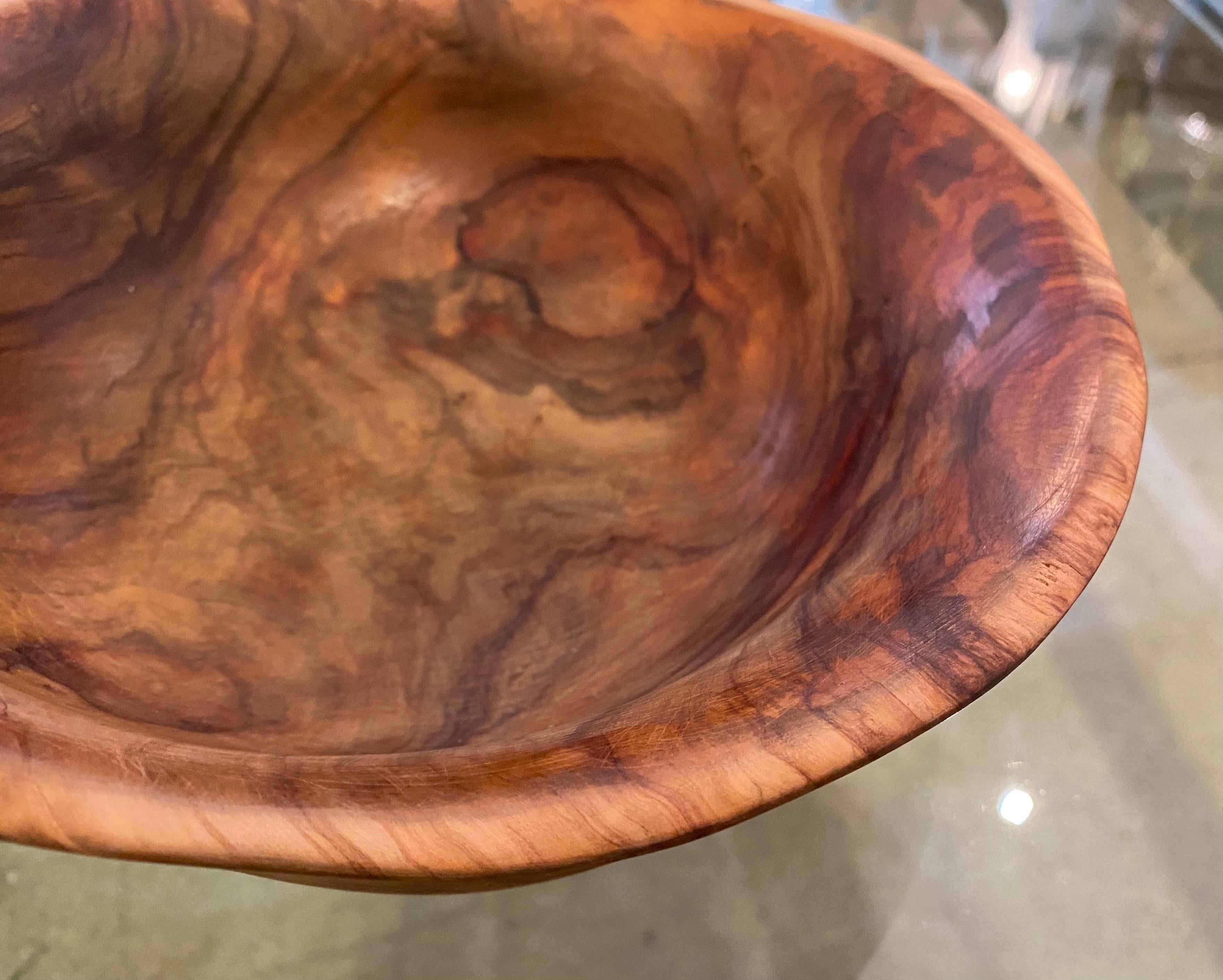 Alexandre Noll 1930s Turned Wood Bowl In Good Condition For Sale In New York, NY