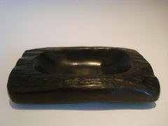 Alexandre Noll Carved Ebony Bowl / Ashtray / Dish. France, c. 1950