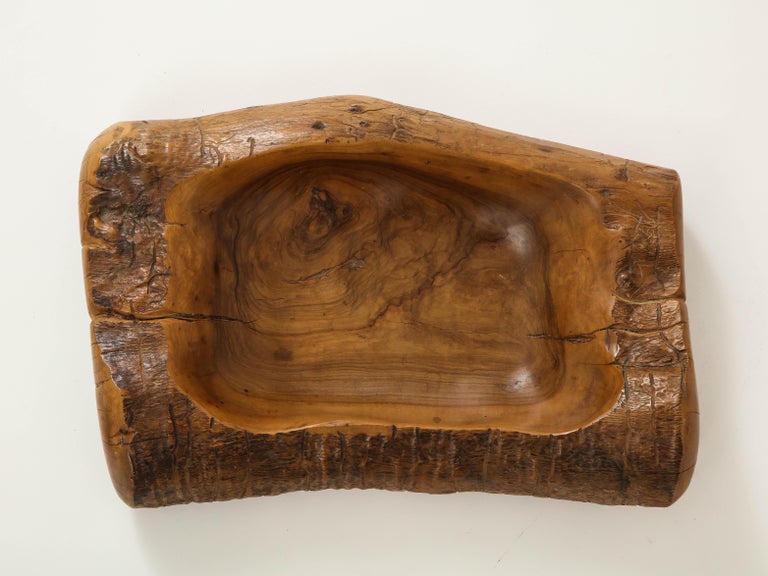 Mid-Century Modern Olivewood Videpoche by Alexandre Noll, France, c. 1950 'Signed' For Sale