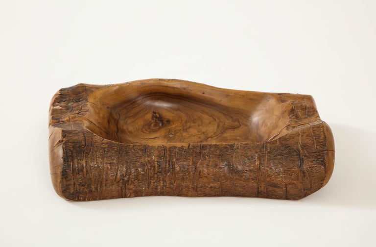 Carved Olivewood Videpoche by Alexandre Noll, France, c. 1950 'Signed' For Sale