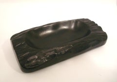 Alexandre Noll Ebony Wood Cigar Ashtray Bowl / Dish Signed, France, circa 1950