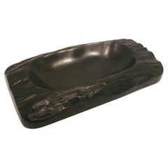 Alexandre Noll Ebony Wood Cigar Ashtray Bowl / Dish Signed, France, circa 1950