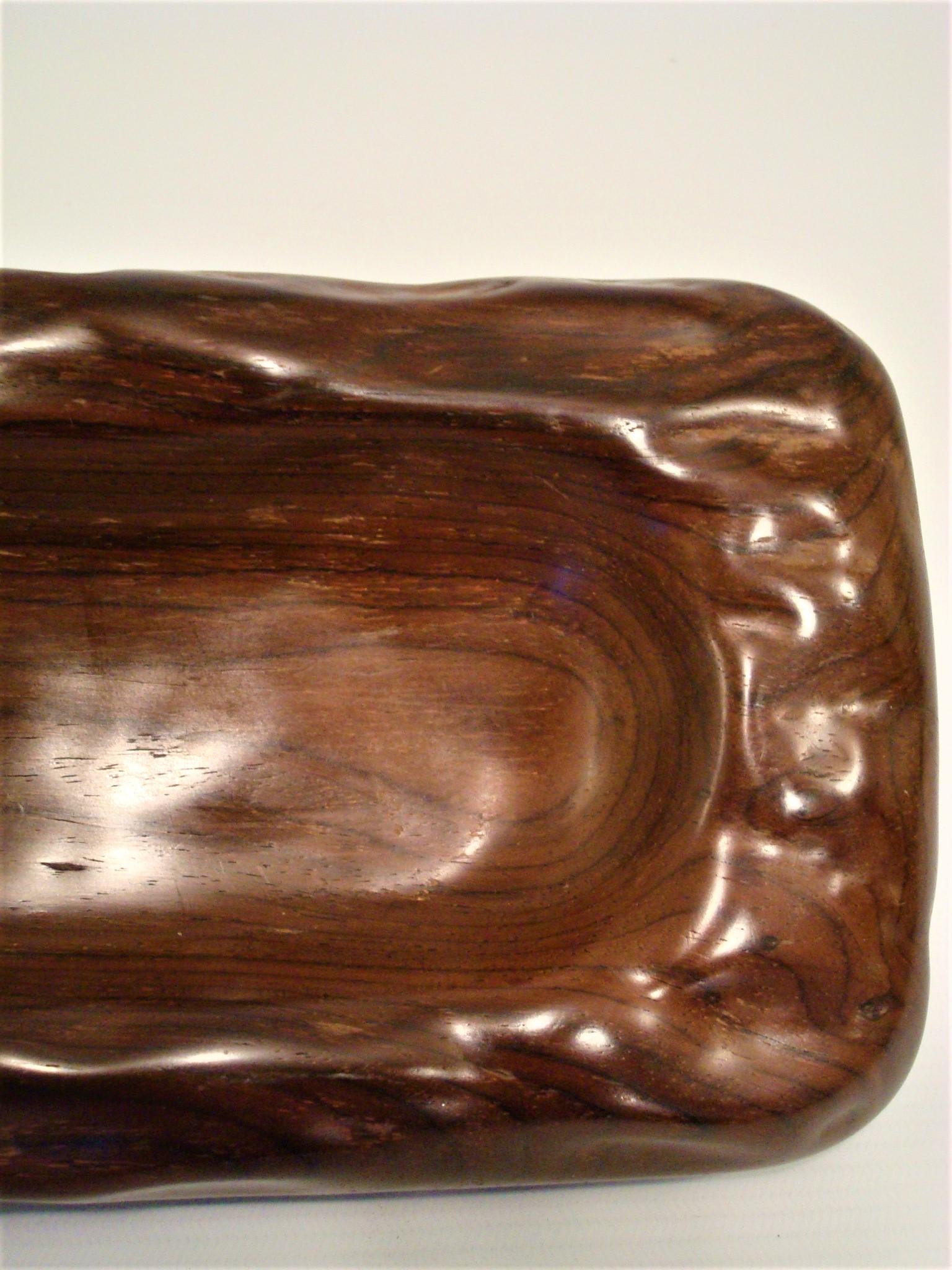 Mid-Century Modern Alexandre Noll Exotic Wood Cigar Ashtray Bowl / Dish Signed, France, circa 1950 For Sale