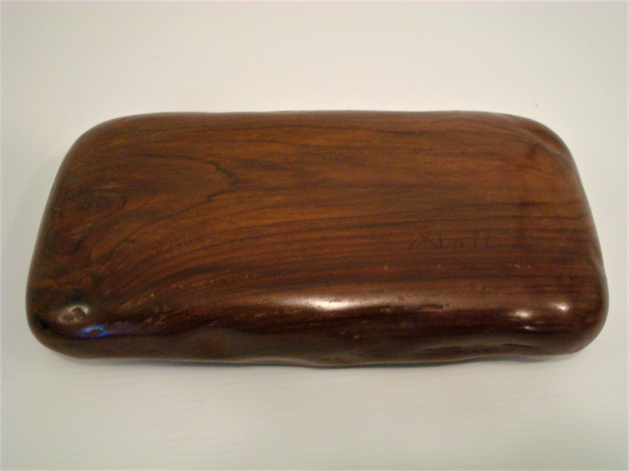 French Alexandre Noll Exotic Wood Cigar Ashtray Bowl / Dish Signed, France, circa 1950 For Sale