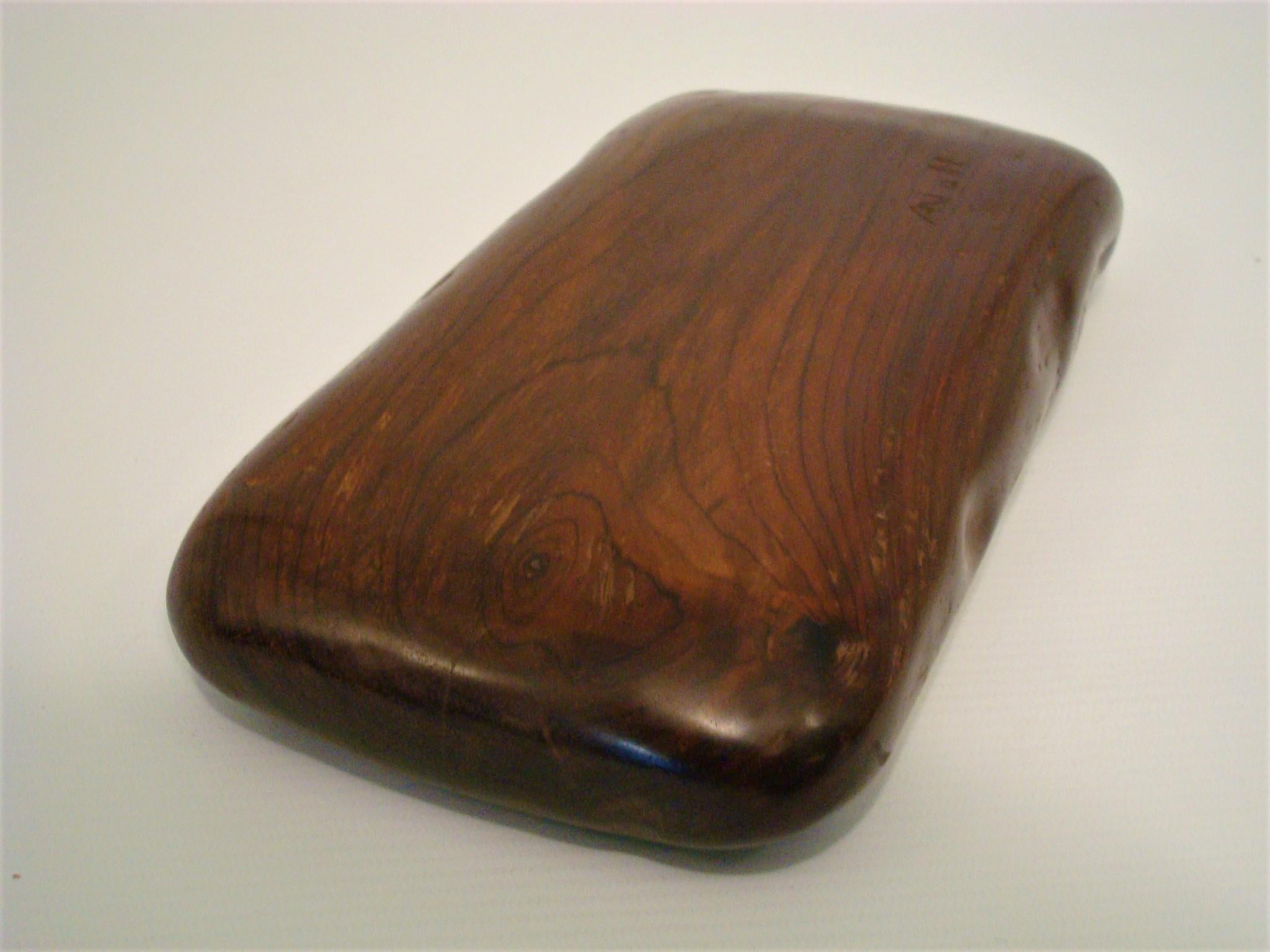 Cenicero de madera exótica para puros Alexandre Noll Cuenco / Plato Firmado, Francia, hacia 1950 en venta 1