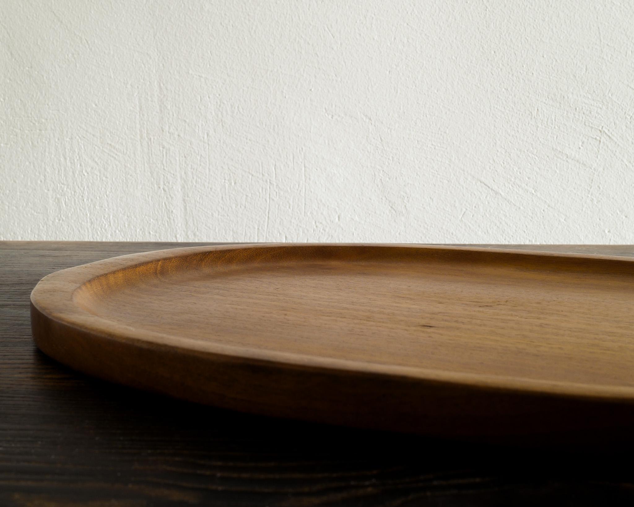 Mid-20th Century Alexandre Noll Mid Century Tray Dish in Solid Wood Produced in France, 1950s  For Sale