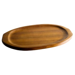 Alexandre Noll Mid Century Tray Dish in Solid Wood Produced in France, 1950s 