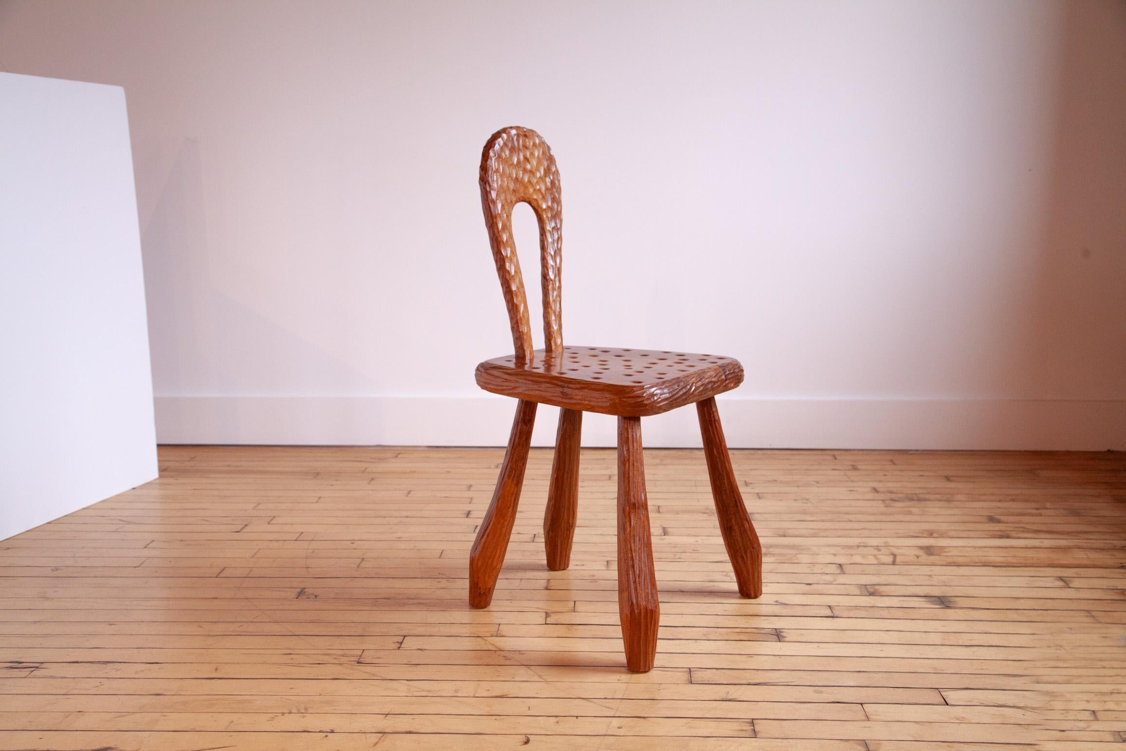 Legno massiccio Sedia da salotto in stile Alexandre Noll in vendita