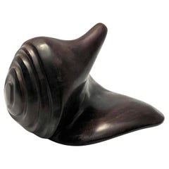 Shell-Skulptur im Alexandre Noll-Stil, geschnitzt  Holz