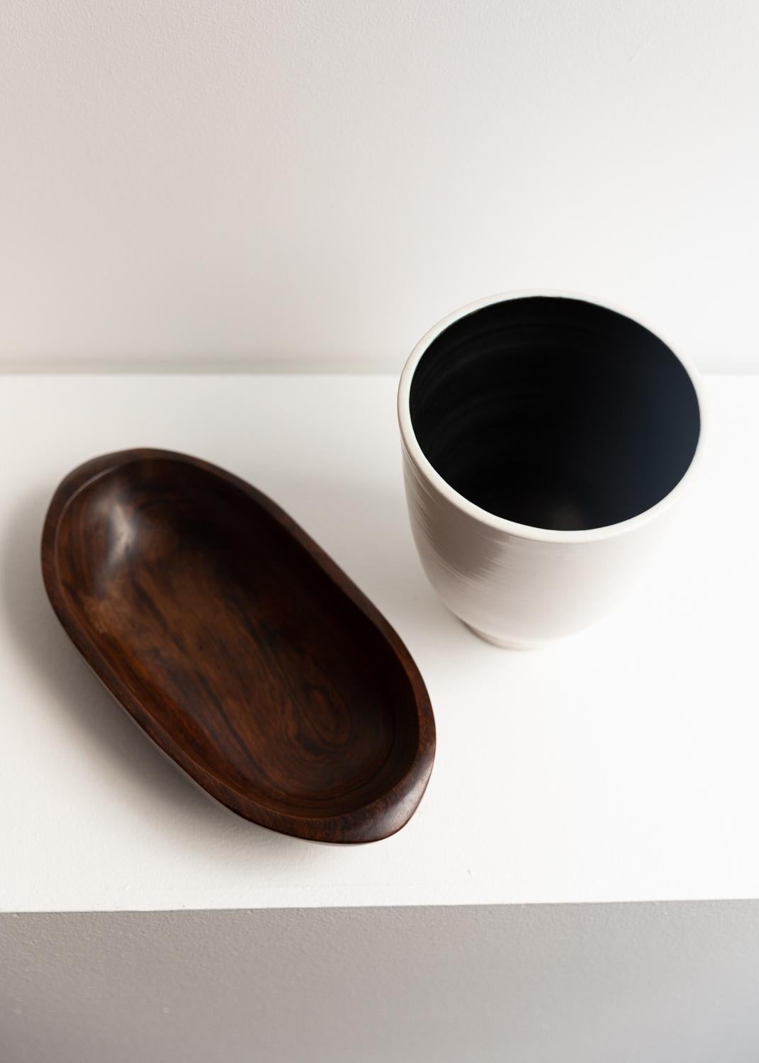 Rosewood Alexandre Noll's bowl from the '50s For Sale