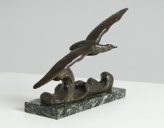 Alexandre Ouline, Scultura in bronzo di un albatros volante, anni '20