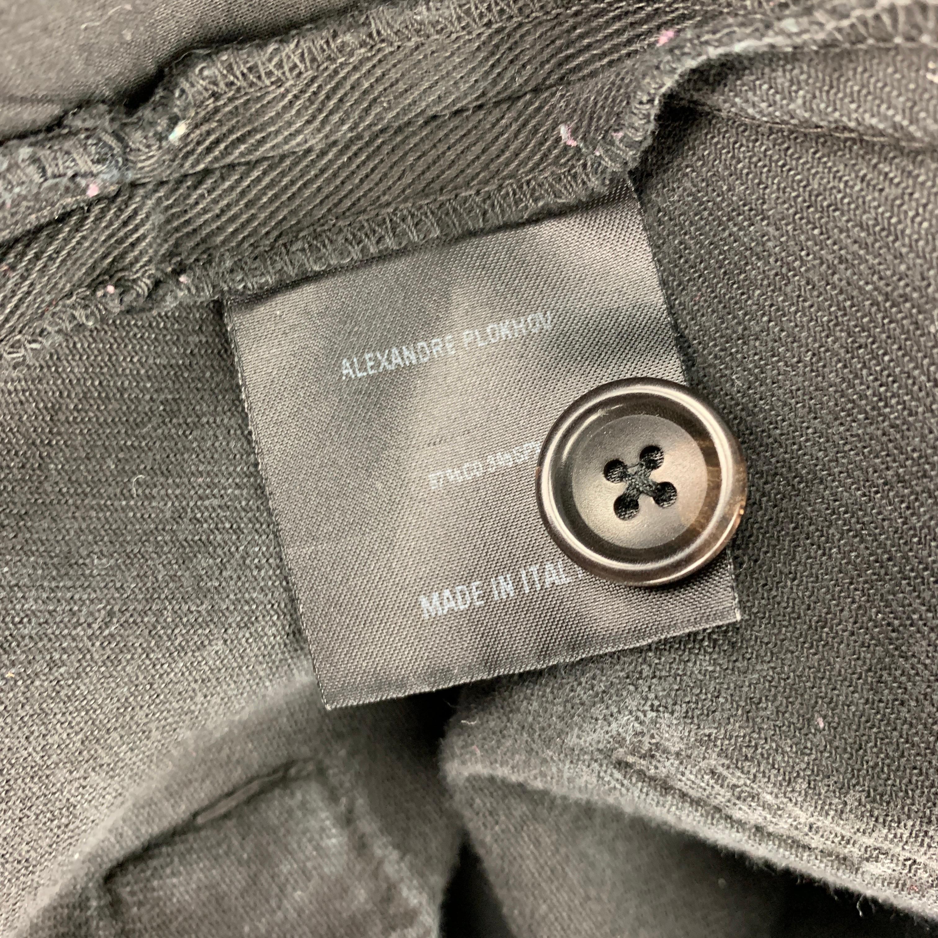 ALEXANDRE PLOKHOV Size 30 Black Cotton Drop-Crotch Casual Pants In Good Condition In San Francisco, CA