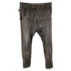 ALEXANDRE PLOKHOV Size 30 Black Cotton Drop-Crotch Casual Pants