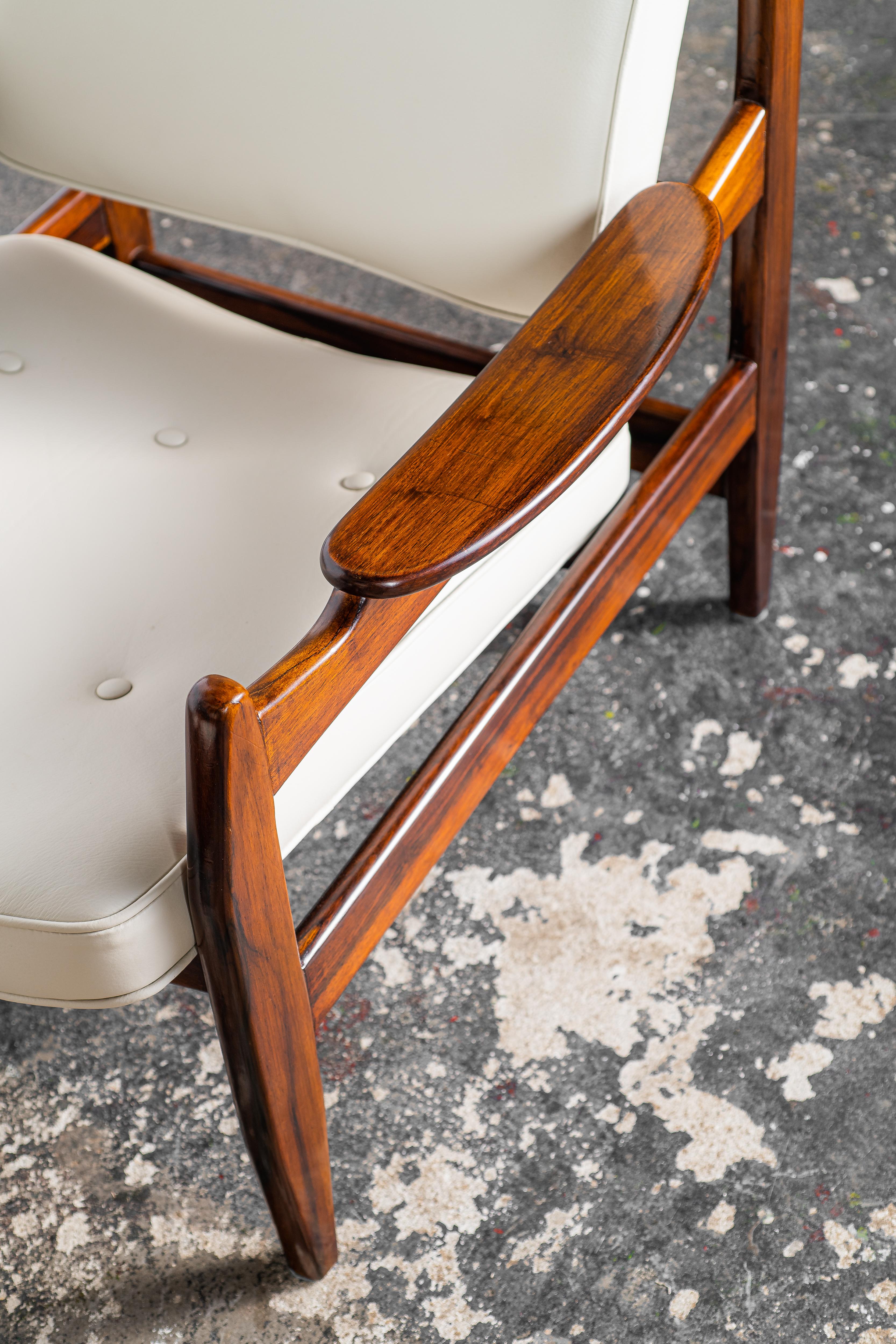 Beautiful Alexandre Rapoport armchairs available, solid hardwood and hand crafted upholstery work.