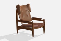 Alexandre Rapoport, Lounge Chair, Wood, Vinyl, Brazil, 1960s