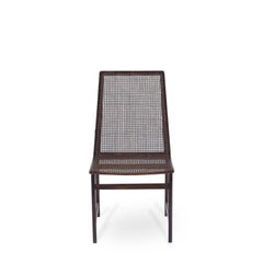 Alexandre Rapoport Midcentury Brazilian Chair in Rosewood and Straw Seat, 1960s