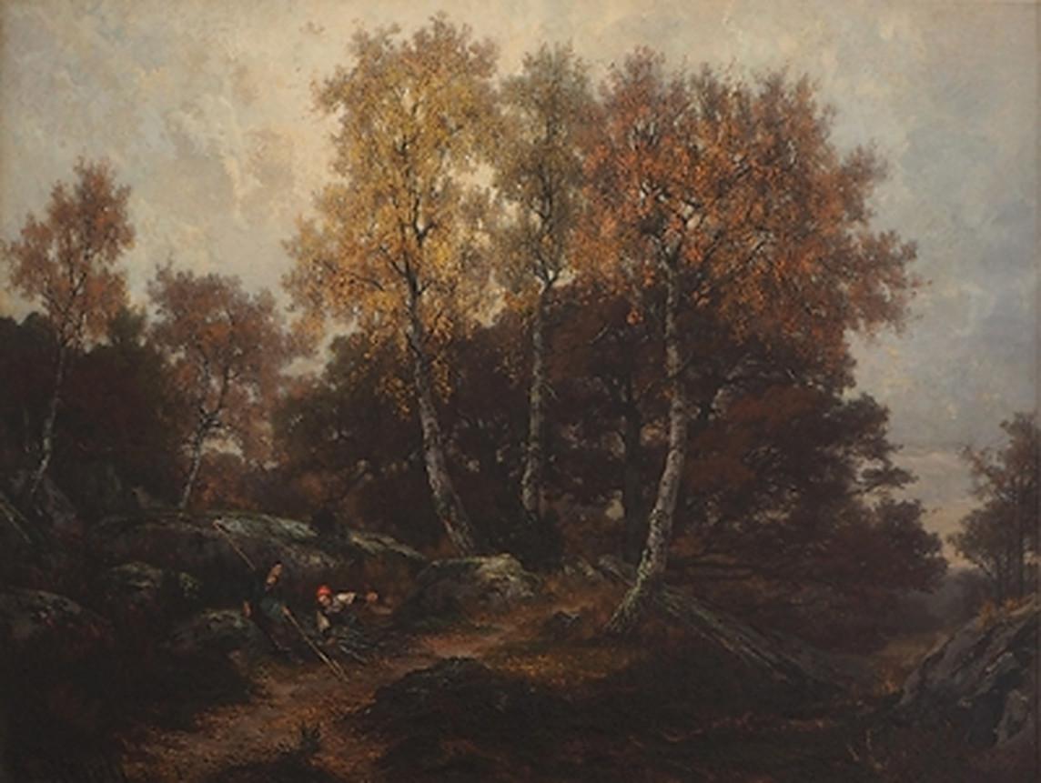 Alexandre Rene Veron - Gorge aux loups, Forêt de Fontainebleau, 1871 For  Sale at 1stDibs