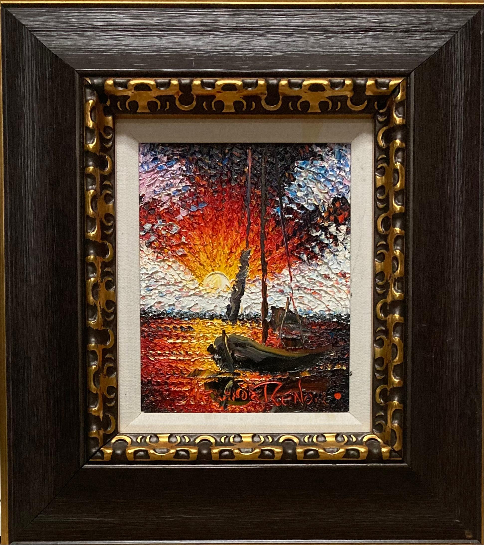 Alexandre Renoir Landscape Painting – "Sunset Sail"