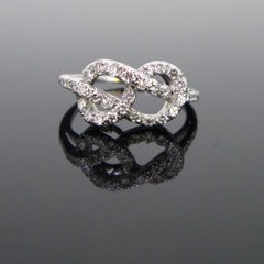 Alexandre Reza Infinity Knot Brilliant Cut Diamonds Wedding Ring