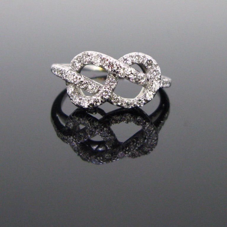 Alexandre Reza Infinity Knot Brilliant Cut Diamonds Wedding Ring at 1stDibs