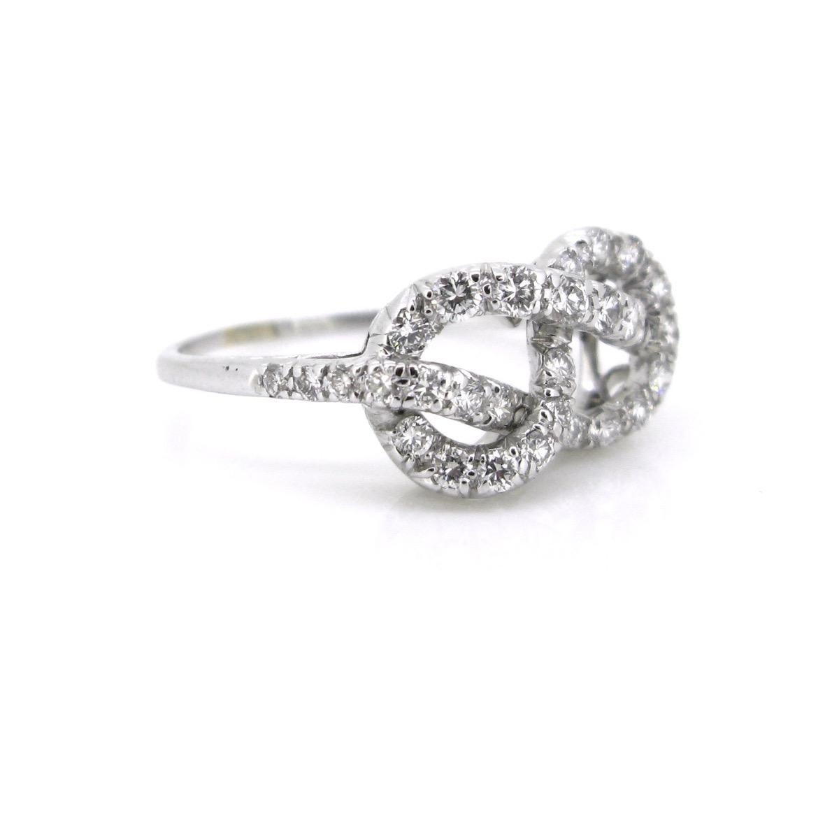 Modern Alexandre Reza Infinity Knot Brilliant Cut Diamonds Wedding Ring