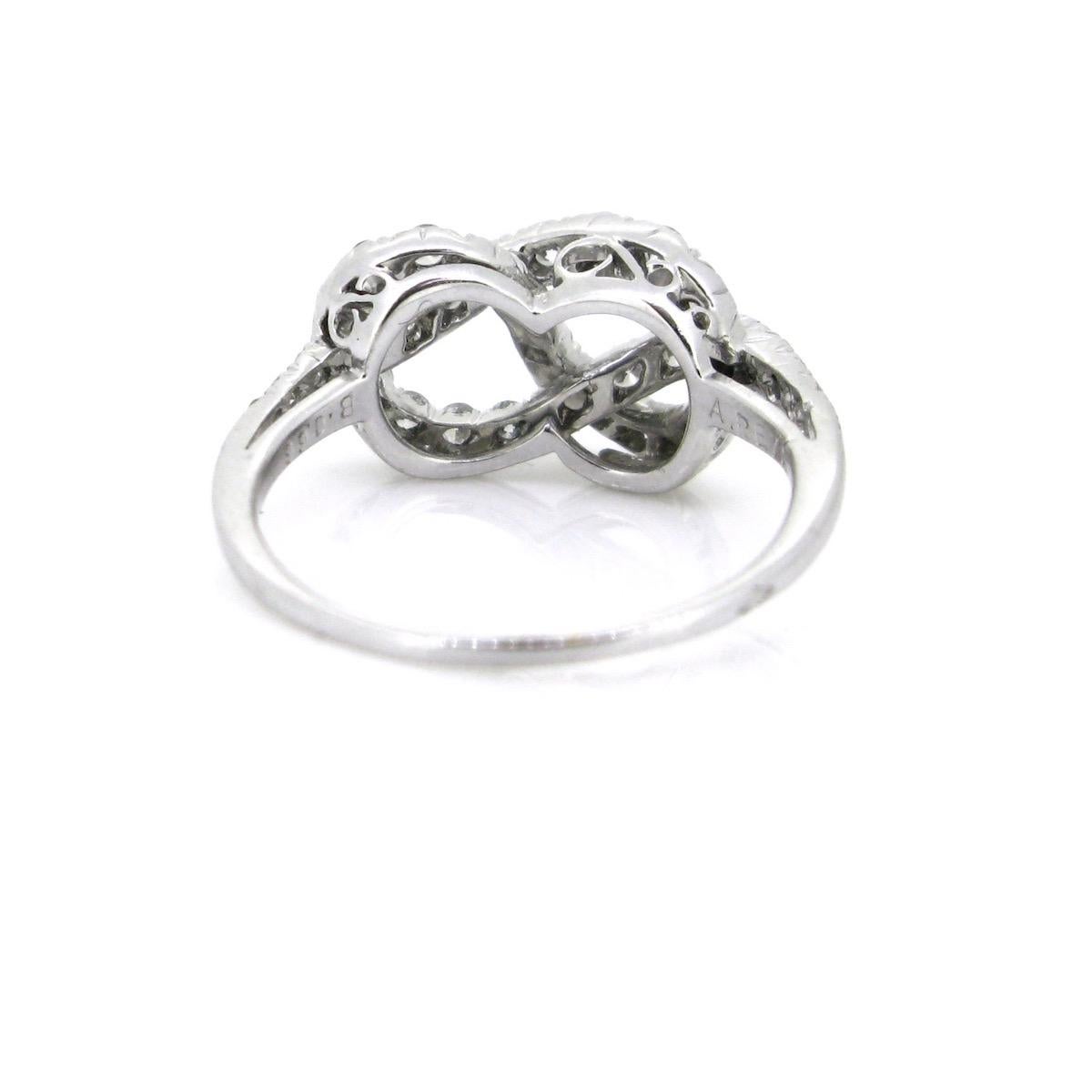 Alexandre Reza Infinity Knot Brilliant Cut Diamonds Wedding Ring In New Condition In London, GB