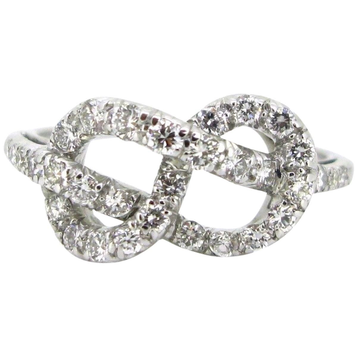 Alexandre Reza Infinity Knot Brilliant Cut Diamonds Wedding Ring