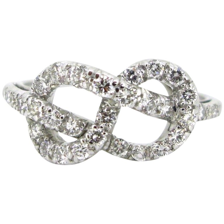 Alexandre Reza Infinity Knot Brilliant Cut Diamonds Wedding Ring at 1stDibs