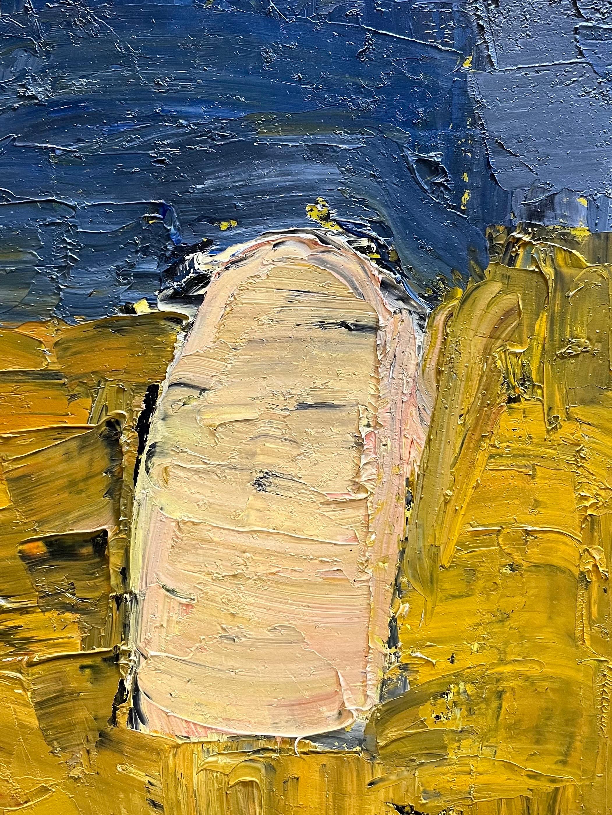 Abstract Composition N°3 by Alexandre Rochat - Oil on Canvas - 93x73 cm For Sale 1