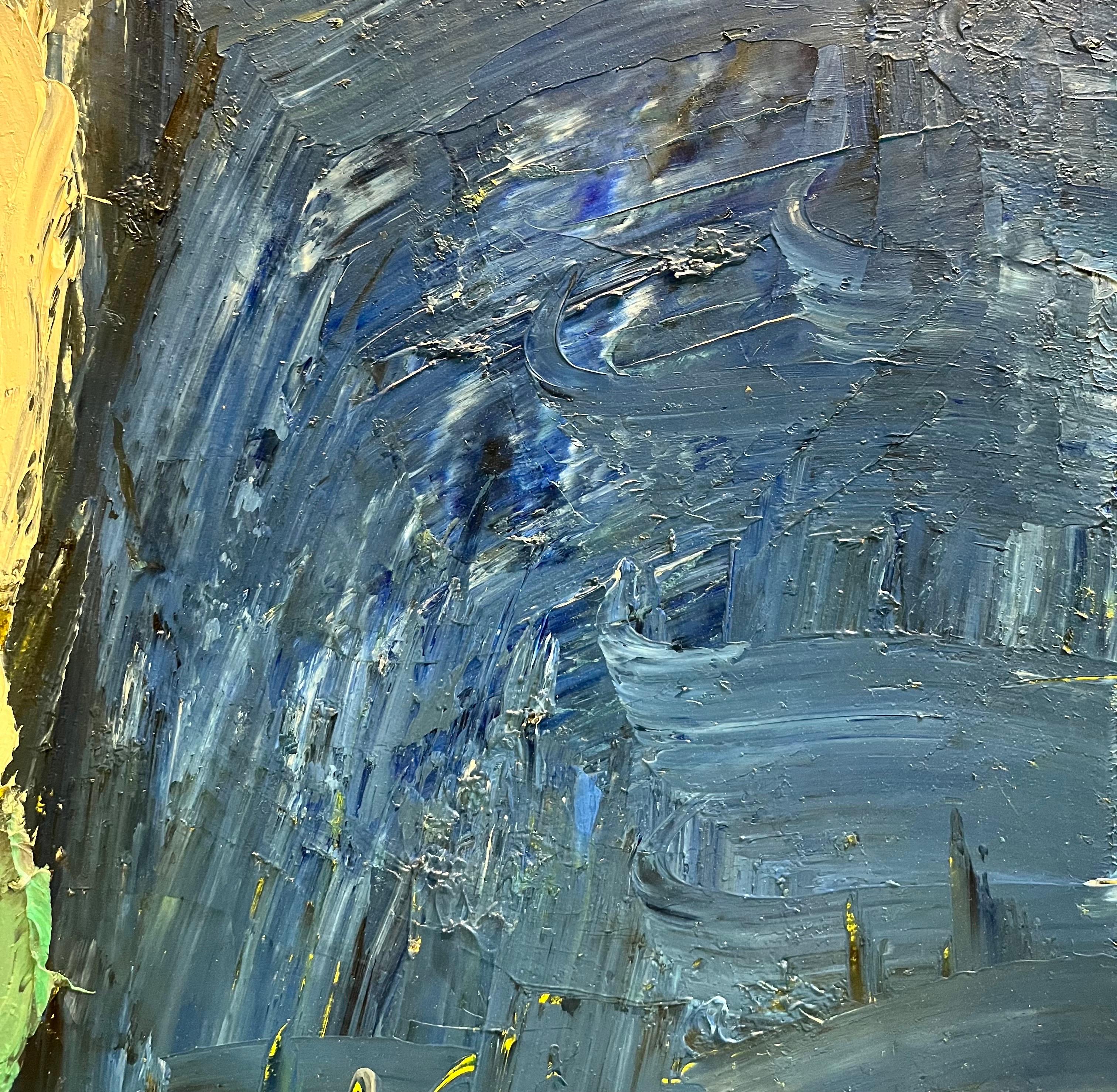 Abstract Composition N°3 by Alexandre Rochat - Oil on Canvas - 93x73 cm For Sale 4
