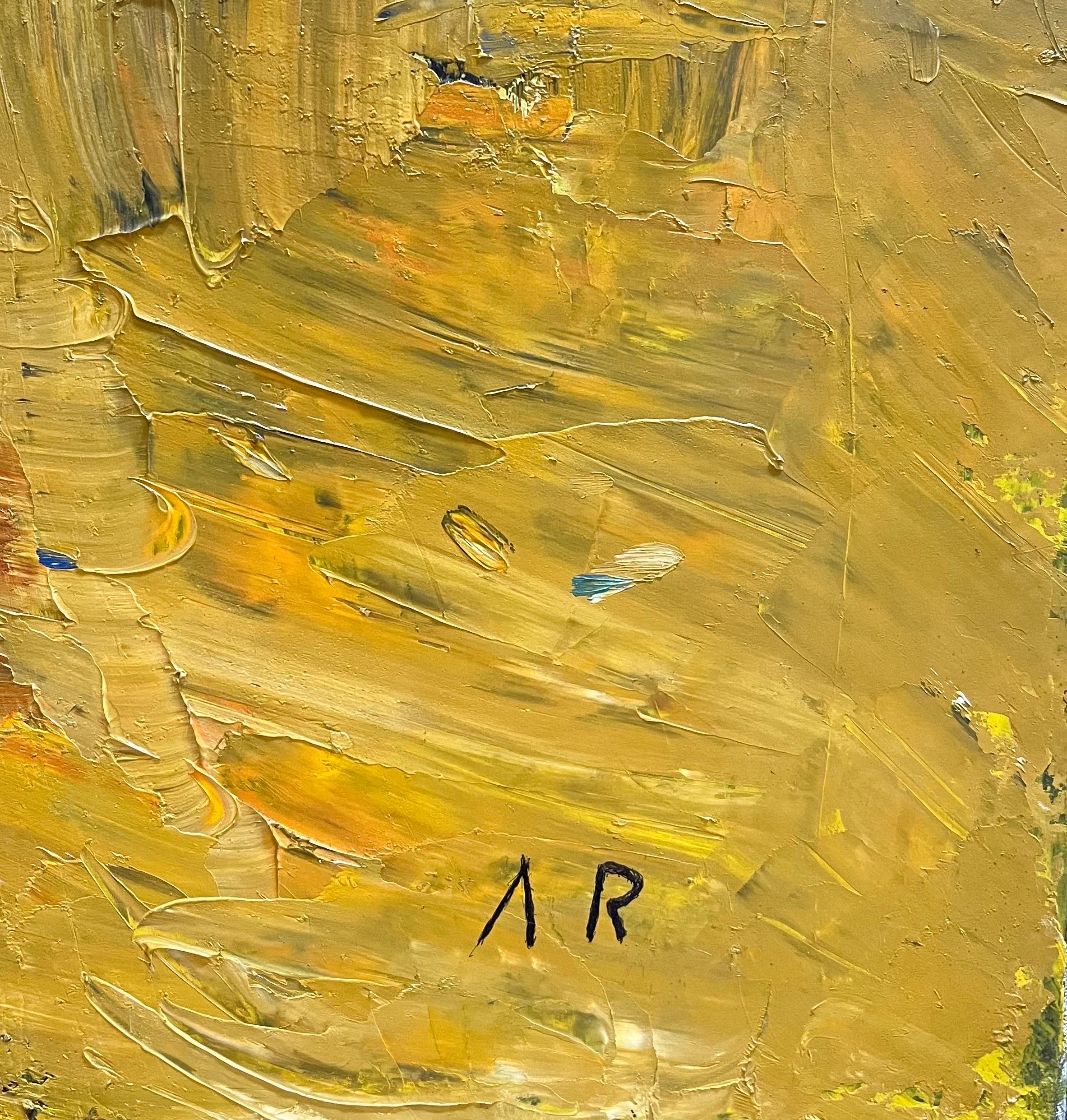 Abstract Composition N°3 by Alexandre Rochat - Oil on Canvas - 93x73 cm For Sale 6